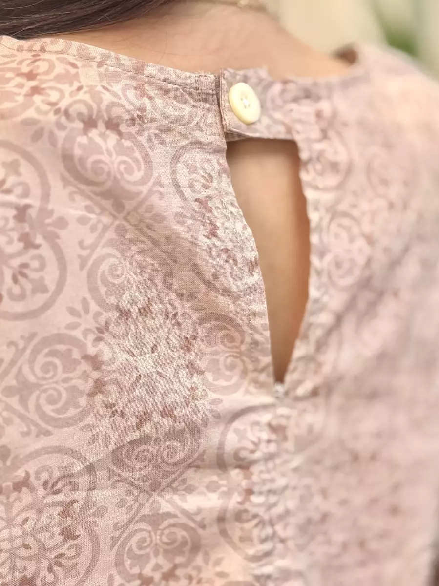 تونیک لینن نسکافه ای طرحدار