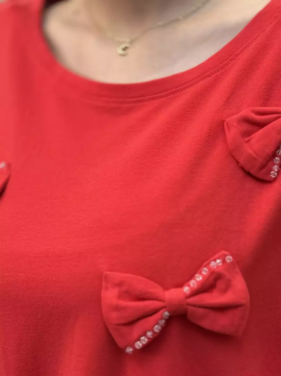 بلوز آستین بلند طرح پاپیون