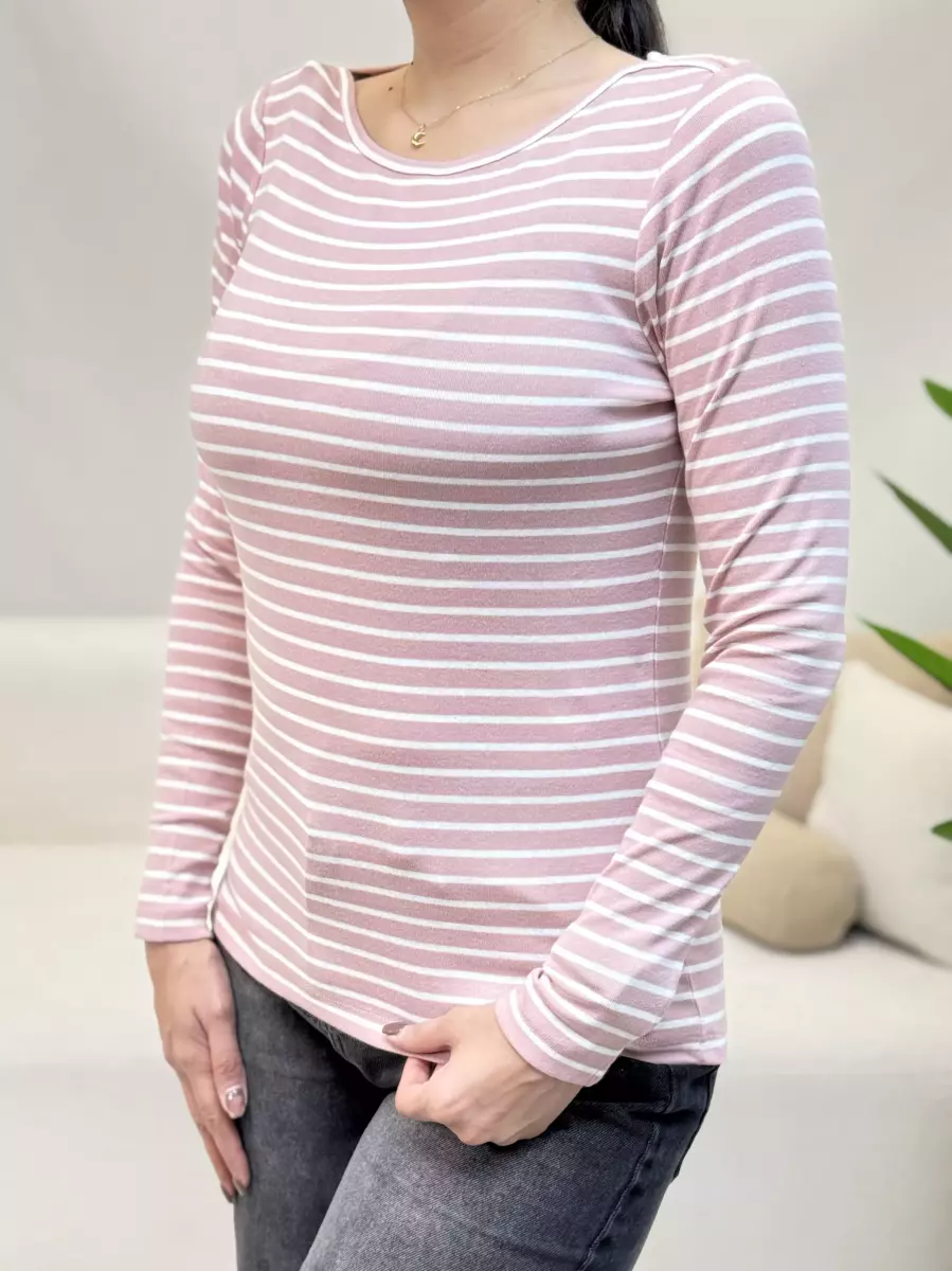 تیشرت آستین بلند راه راه TOM TAILOR