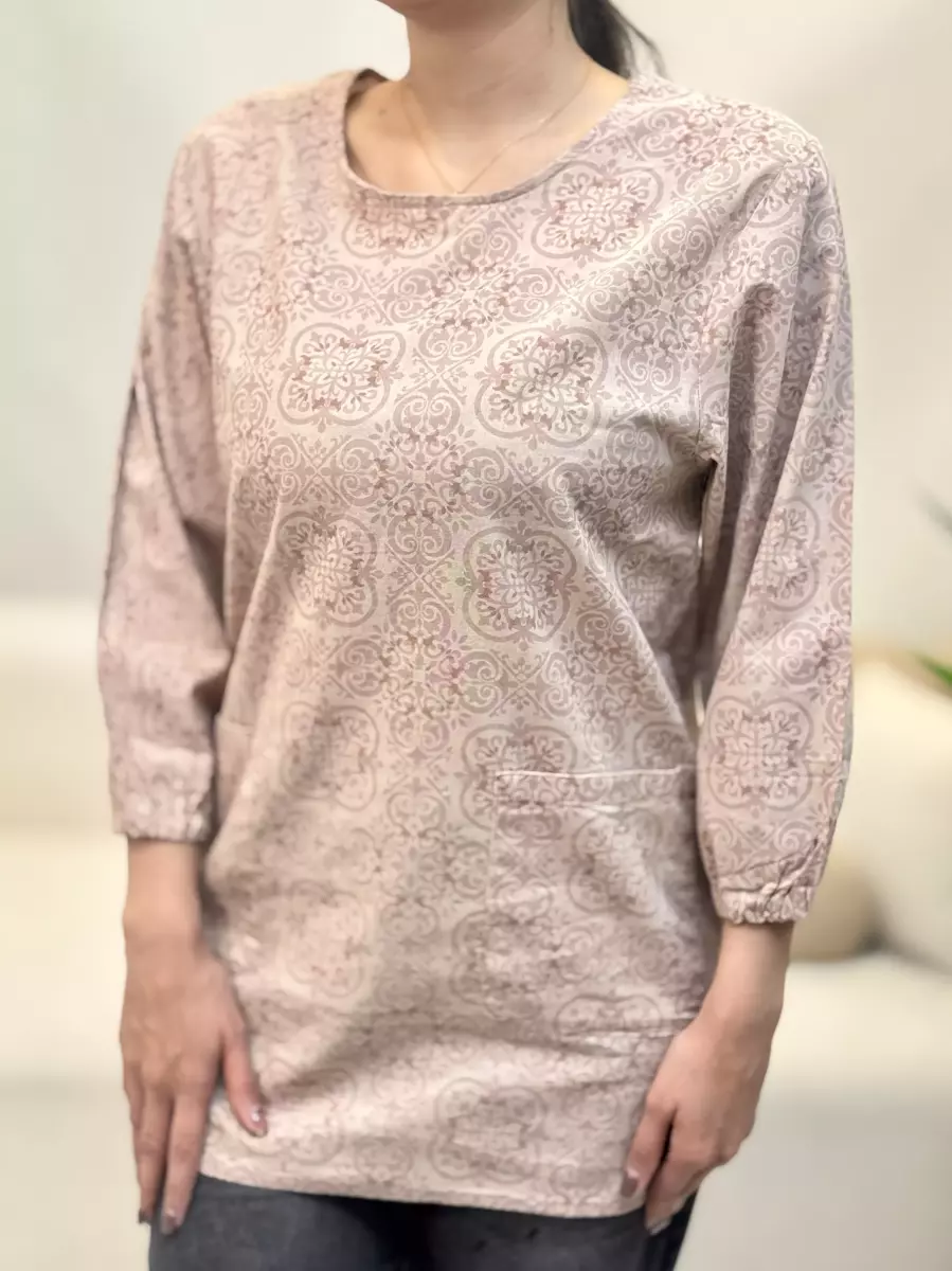 تونیک لینن نسکافه ای طرحدار