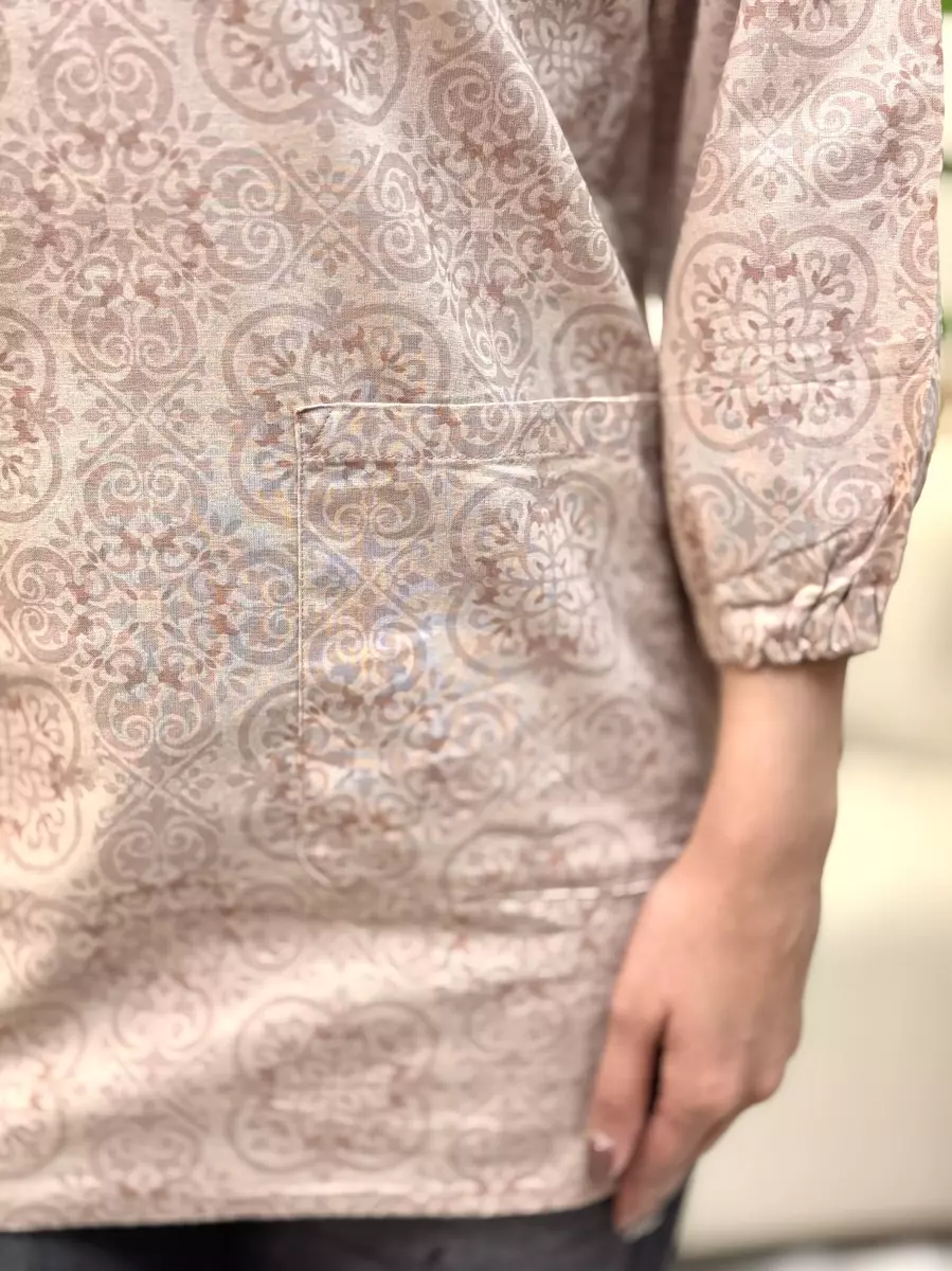 تونیک لینن نسکافه ای طرحدار