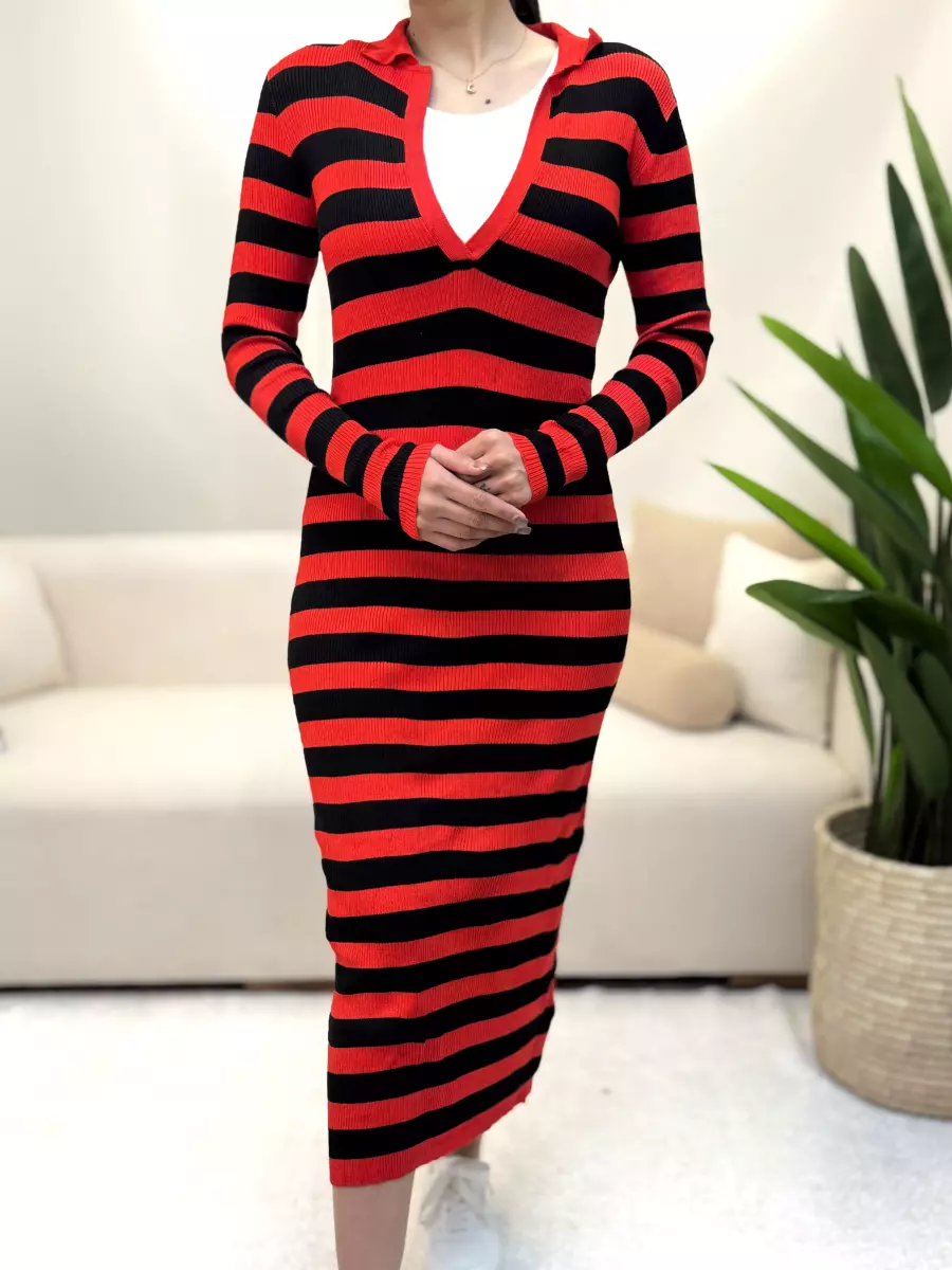 پیراهن بافت راه راه