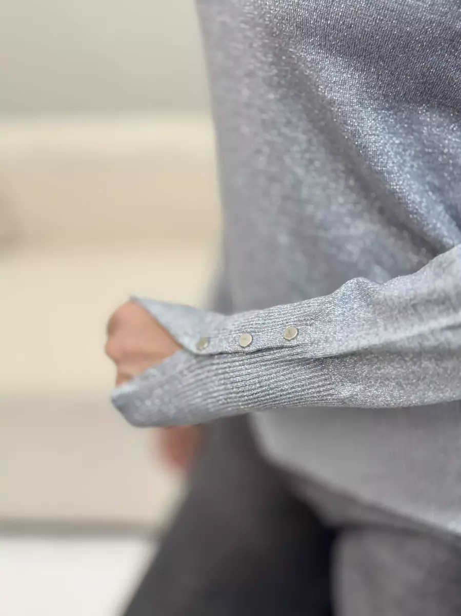 بلوز لمه نقره ای