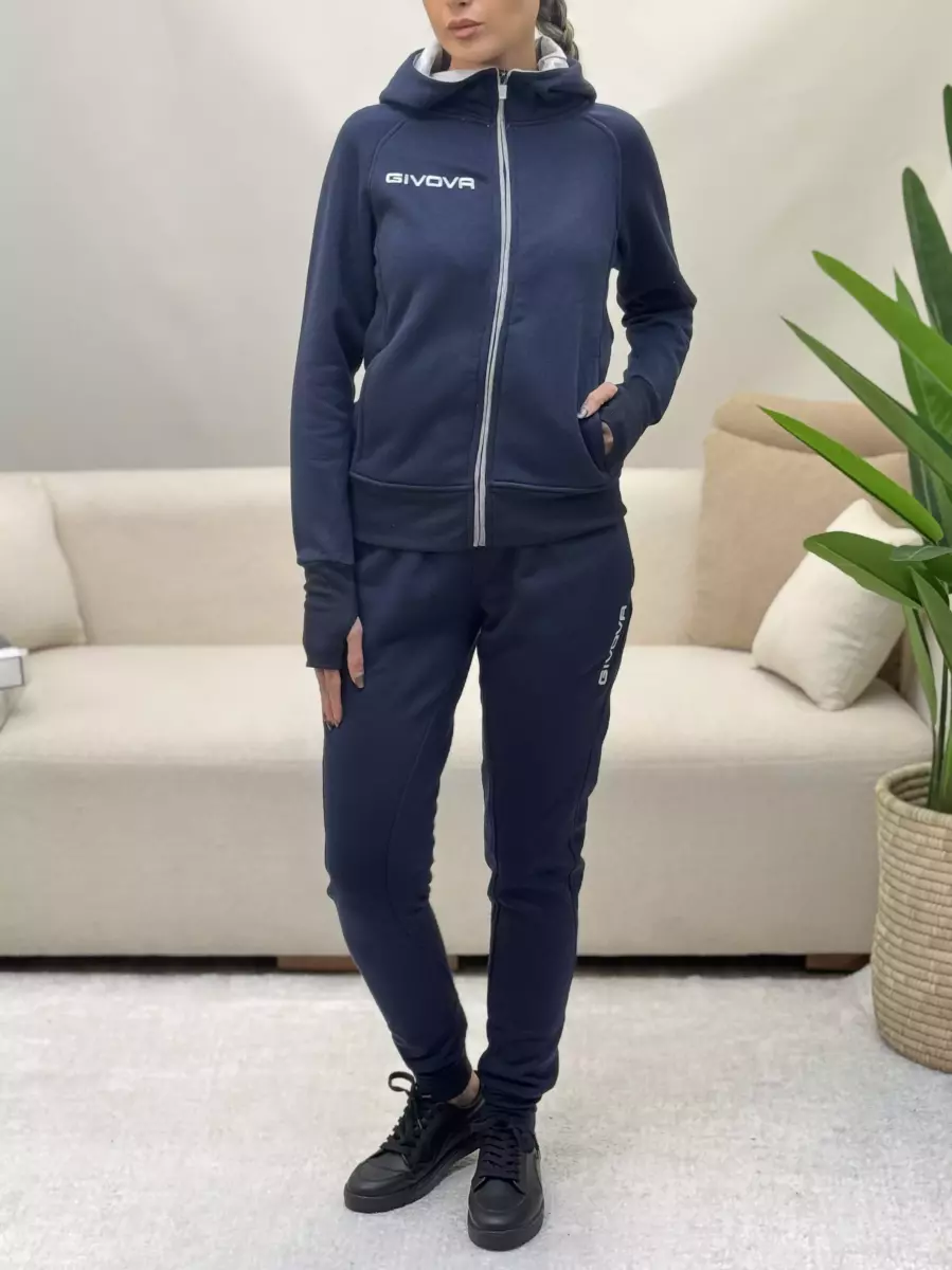 ست سویشرت و اسلش سرمه ای