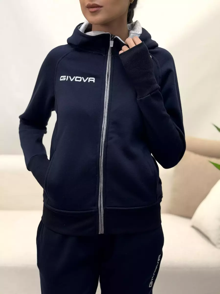 ست سویشرت و اسلش سرمه ای