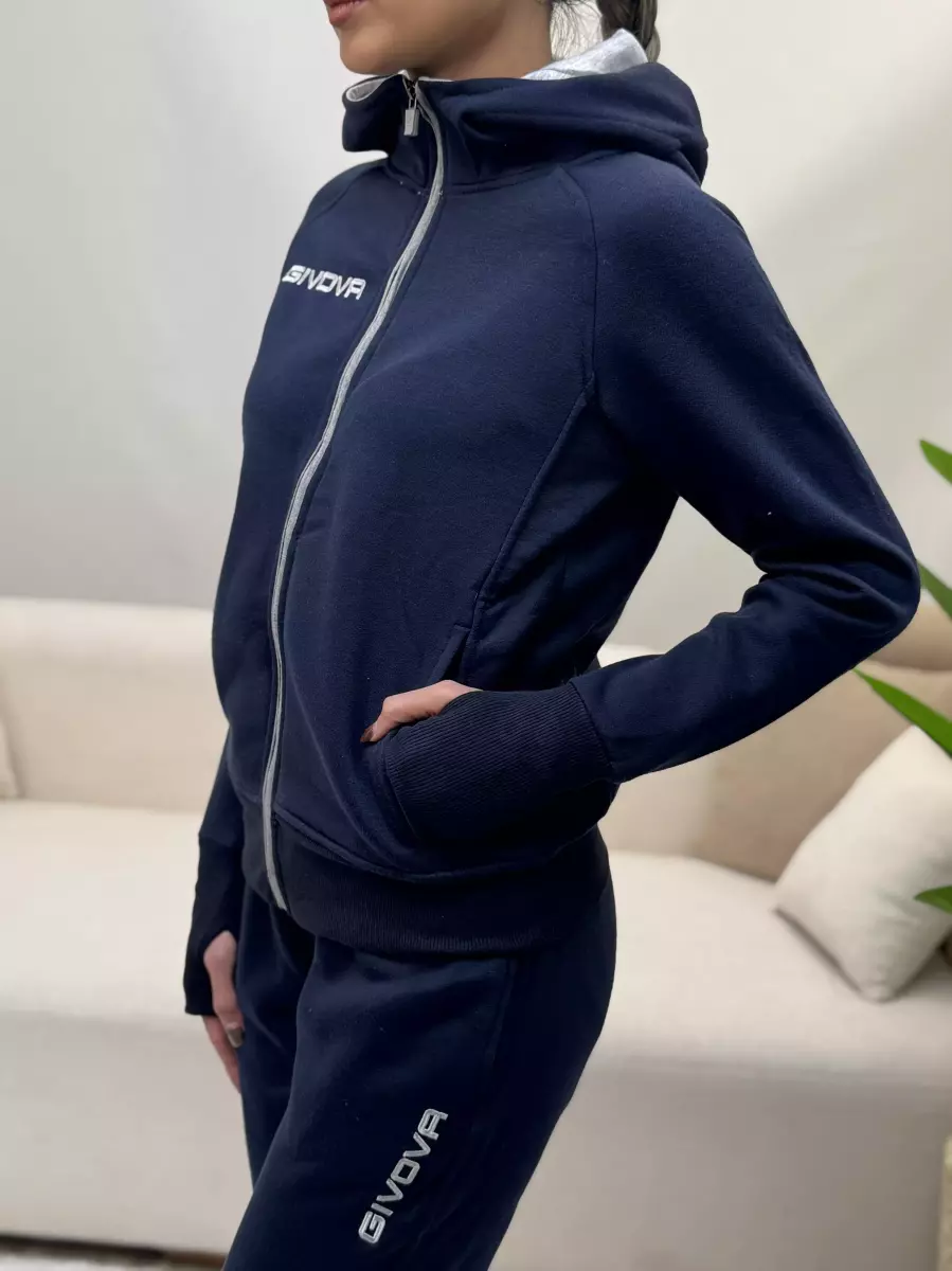 ست سویشرت و اسلش سرمه ای