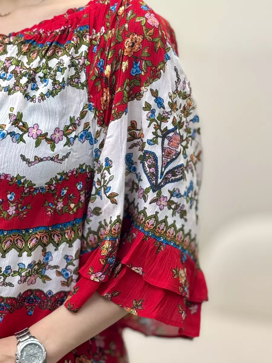 شومیز bila طرحدار قرمز