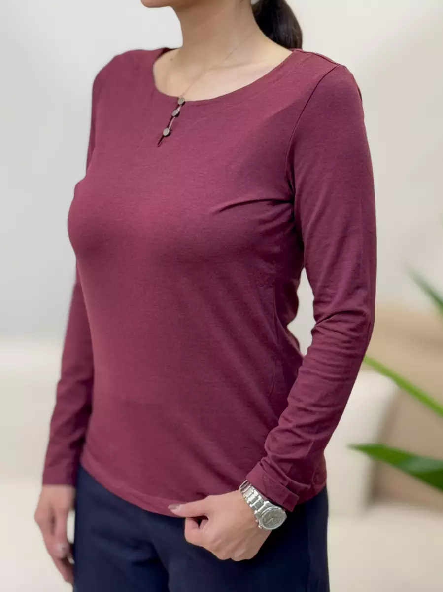 بلوز آستین بلند جلودکمهtomtailor