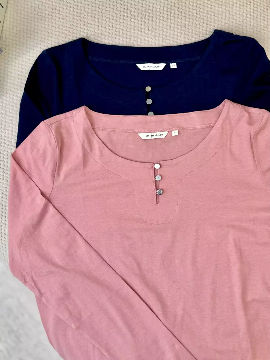 بلوز آستین بلند جلودکمهtomtailor