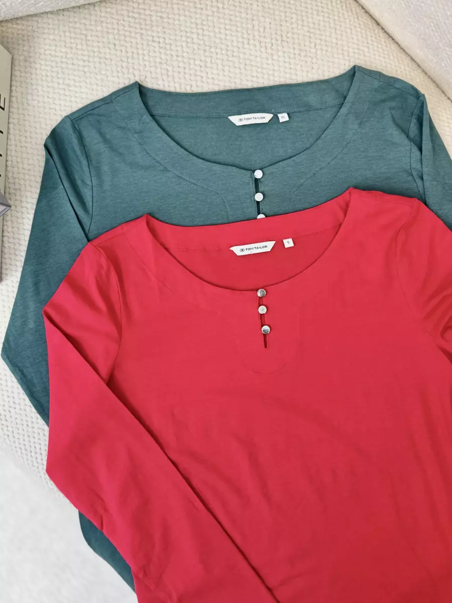 بلوز آستین بلند جلودکمهtomtailor