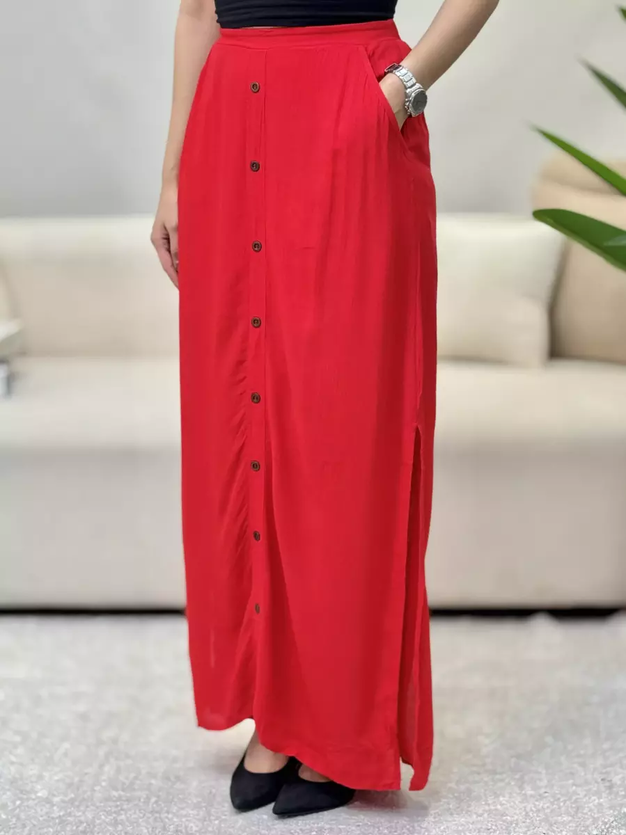 دامن جلو دکمه قرمز اسمارا