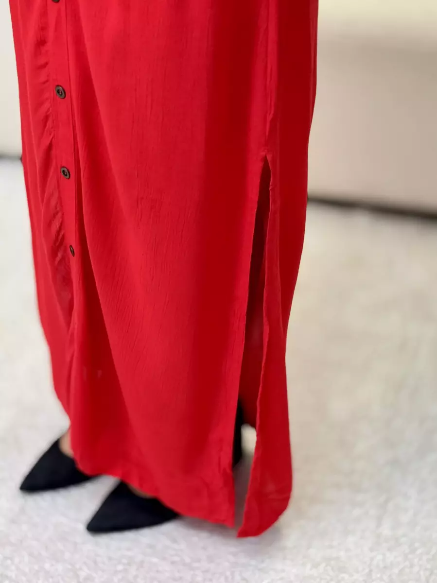 دامن جلو دکمه قرمز اسمارا