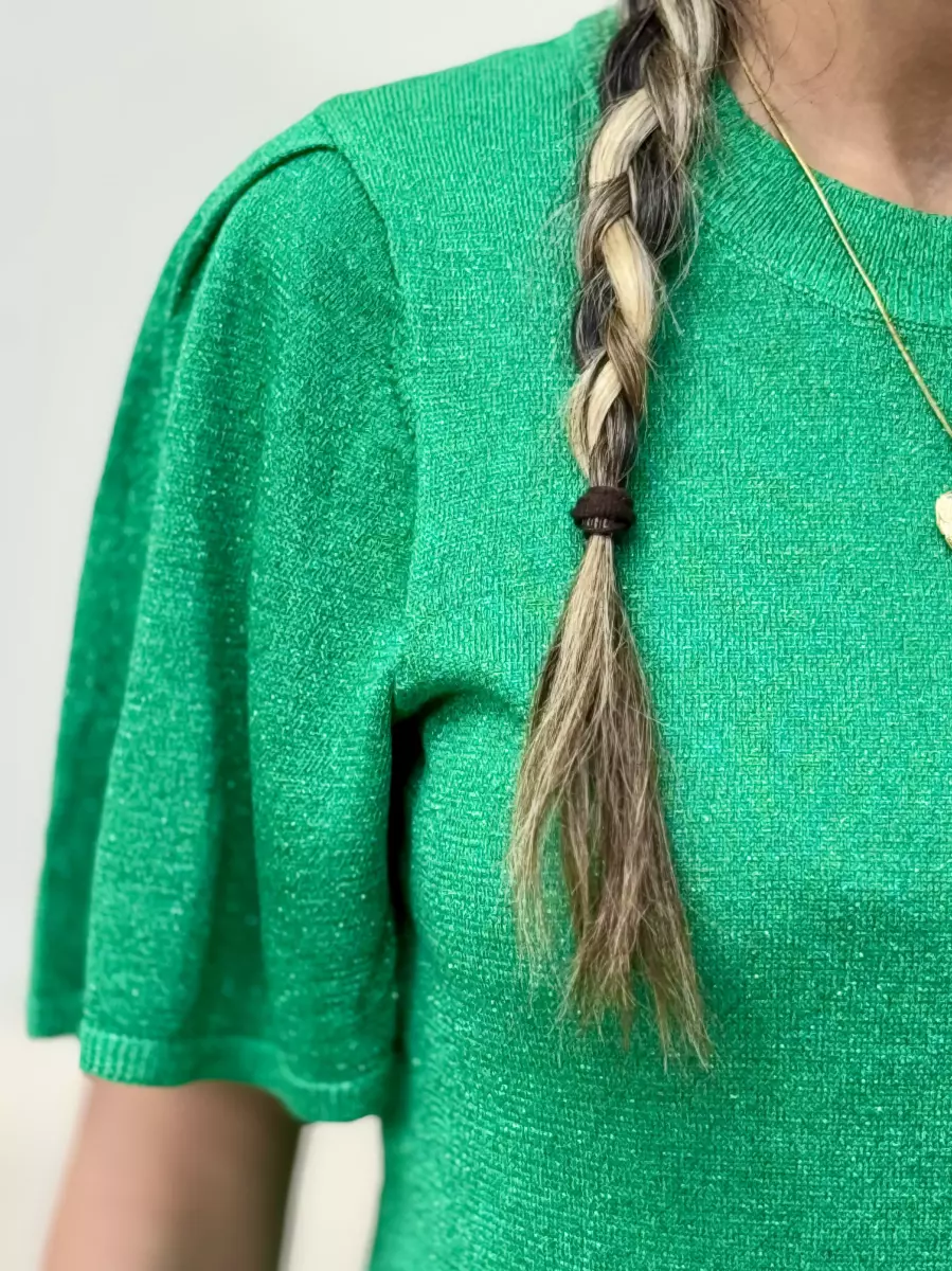 بافت لمه شاین دار(سبز و نسکافه ای)