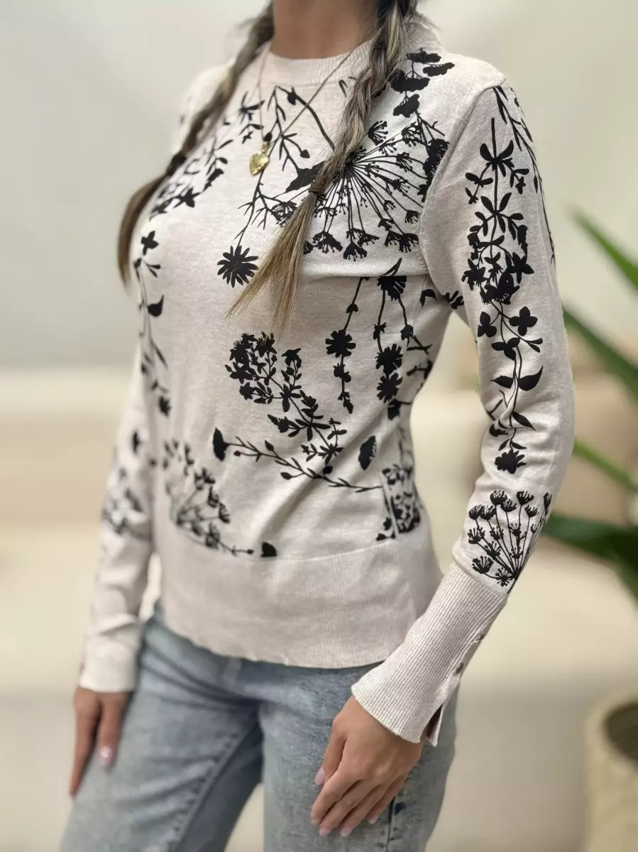 بافت کرم c.a (طرح گل مشکی)