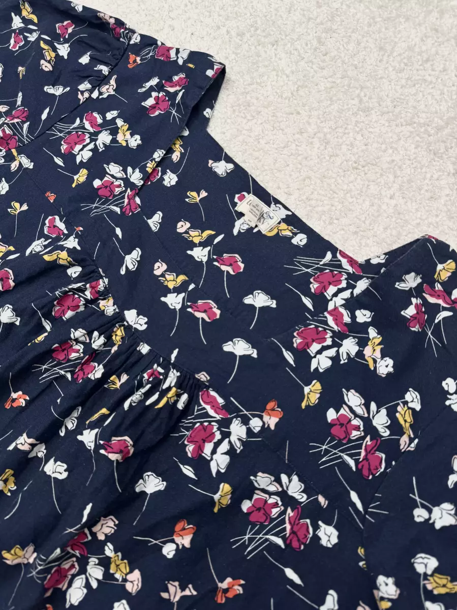 شومیز سرمه ای گلدار