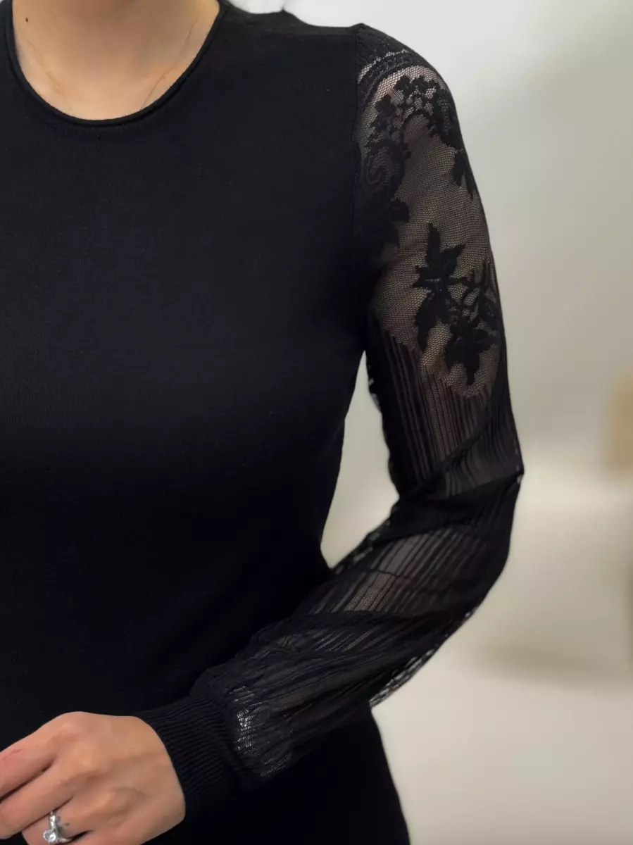 تونیک بافت آستین توری ONLY