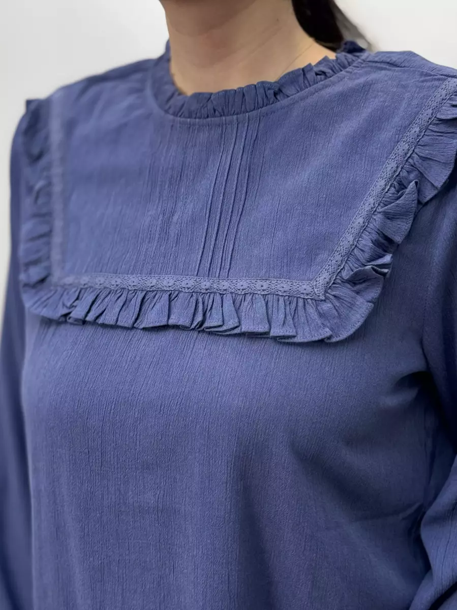 شومیز یقه چین دار