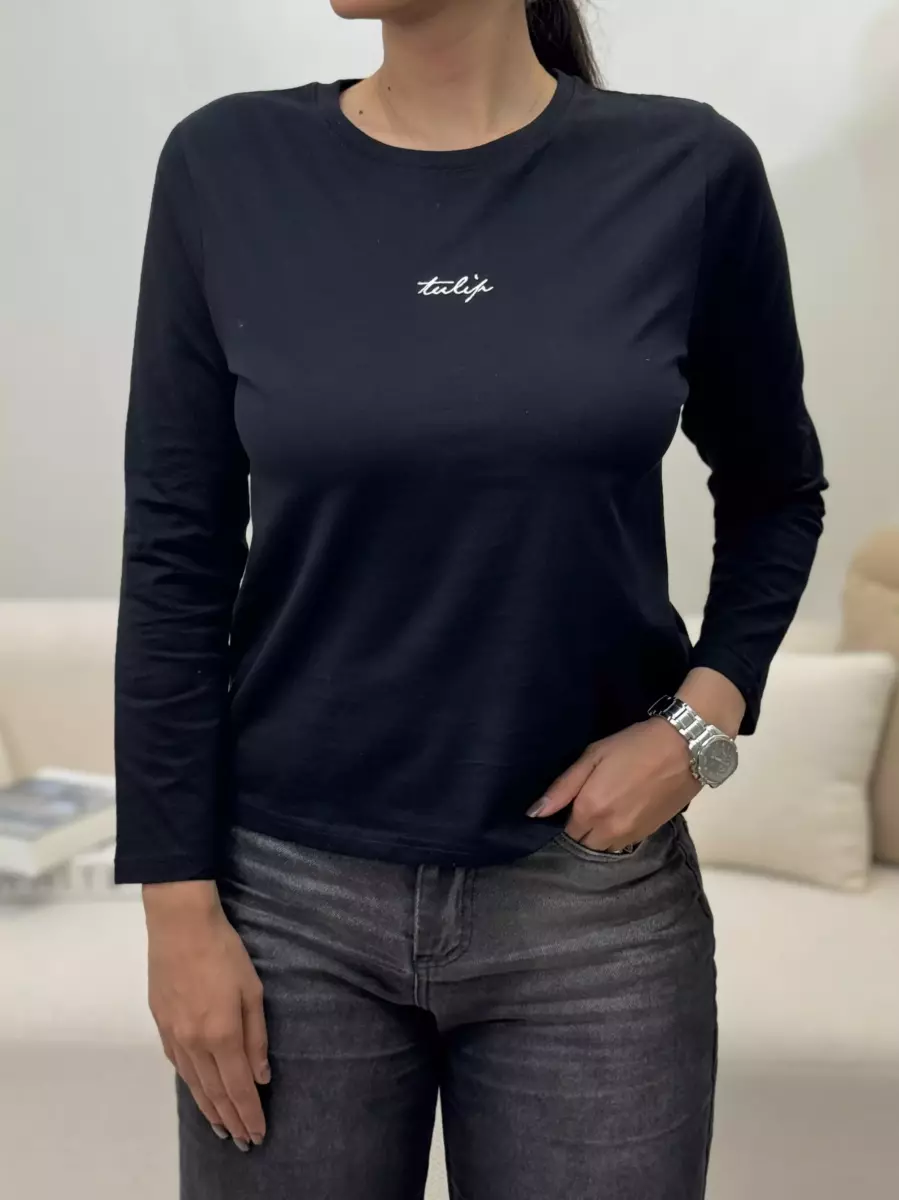 بلوز پاییزه مشکی AMERICAN HOLIC