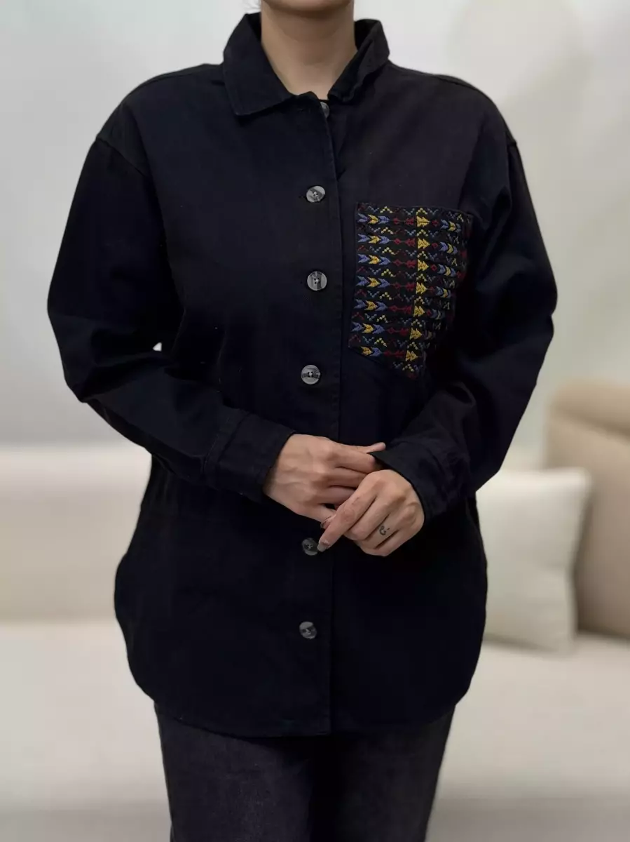 کت جین(جیب گلدوزی)