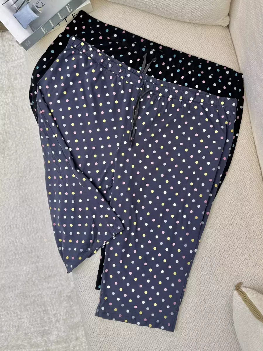 شلوارک خال خالی (مشکی و طوسی)