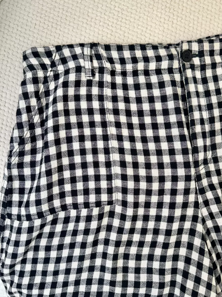 شلوارک لینن چهارخونه