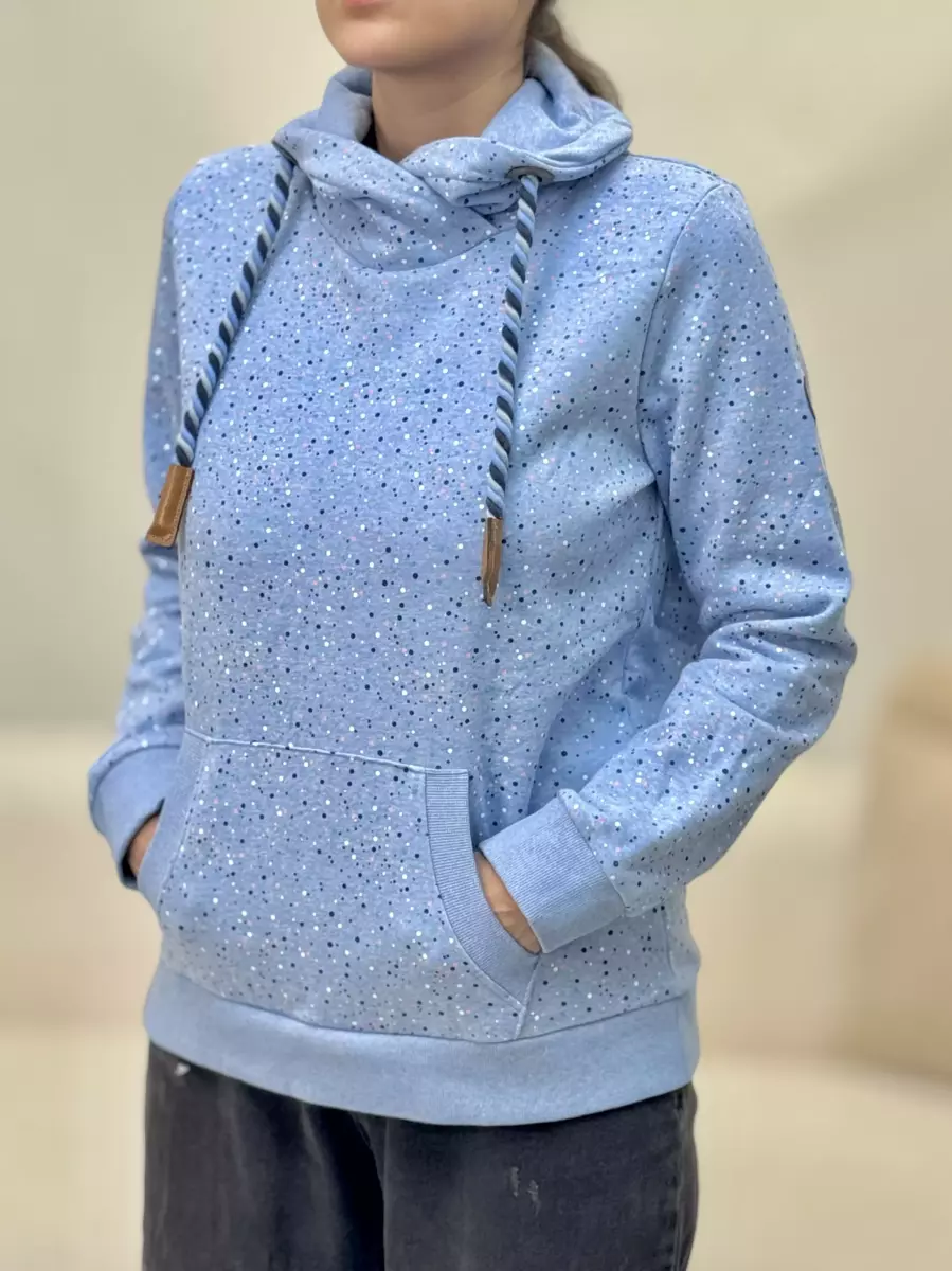 هودی طرح دار GINAآبی خال دار