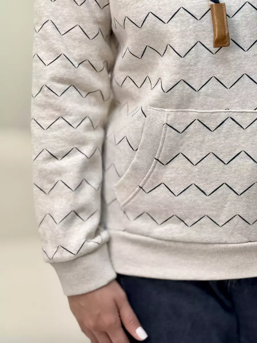 هودی طرح دار GINAکرم طرح دار