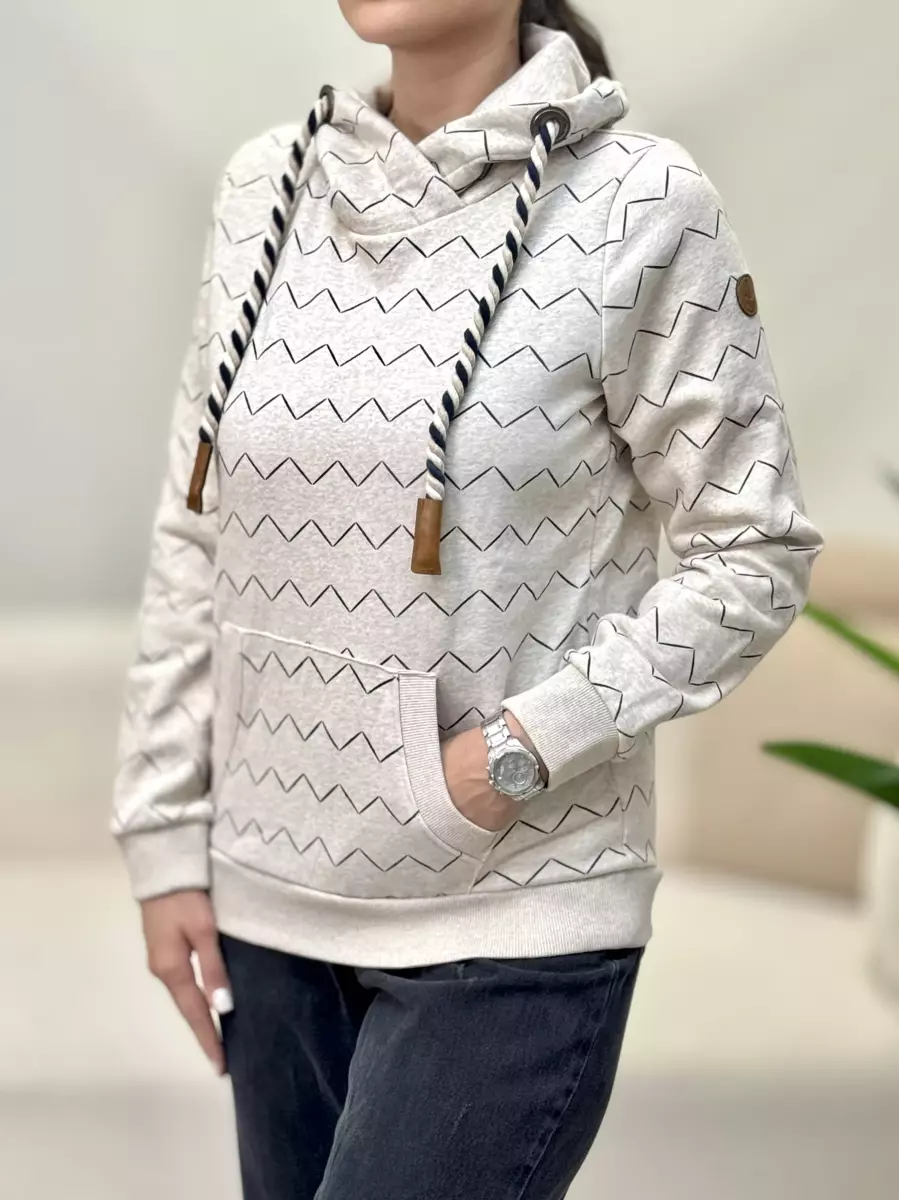 هودی طرح دار GINAکرم طرح دار