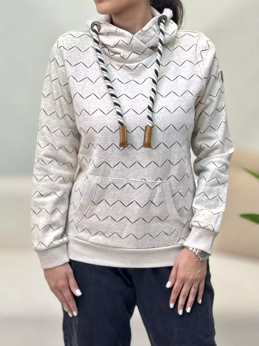 هودی طرح دار GINAکرم طرح دار