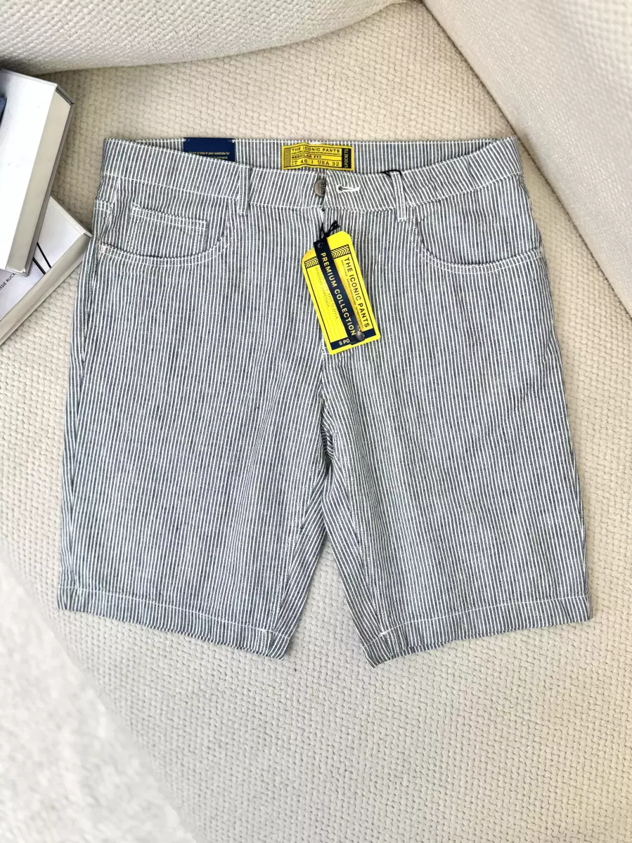 شلوارک لینن راه راه اسپرت