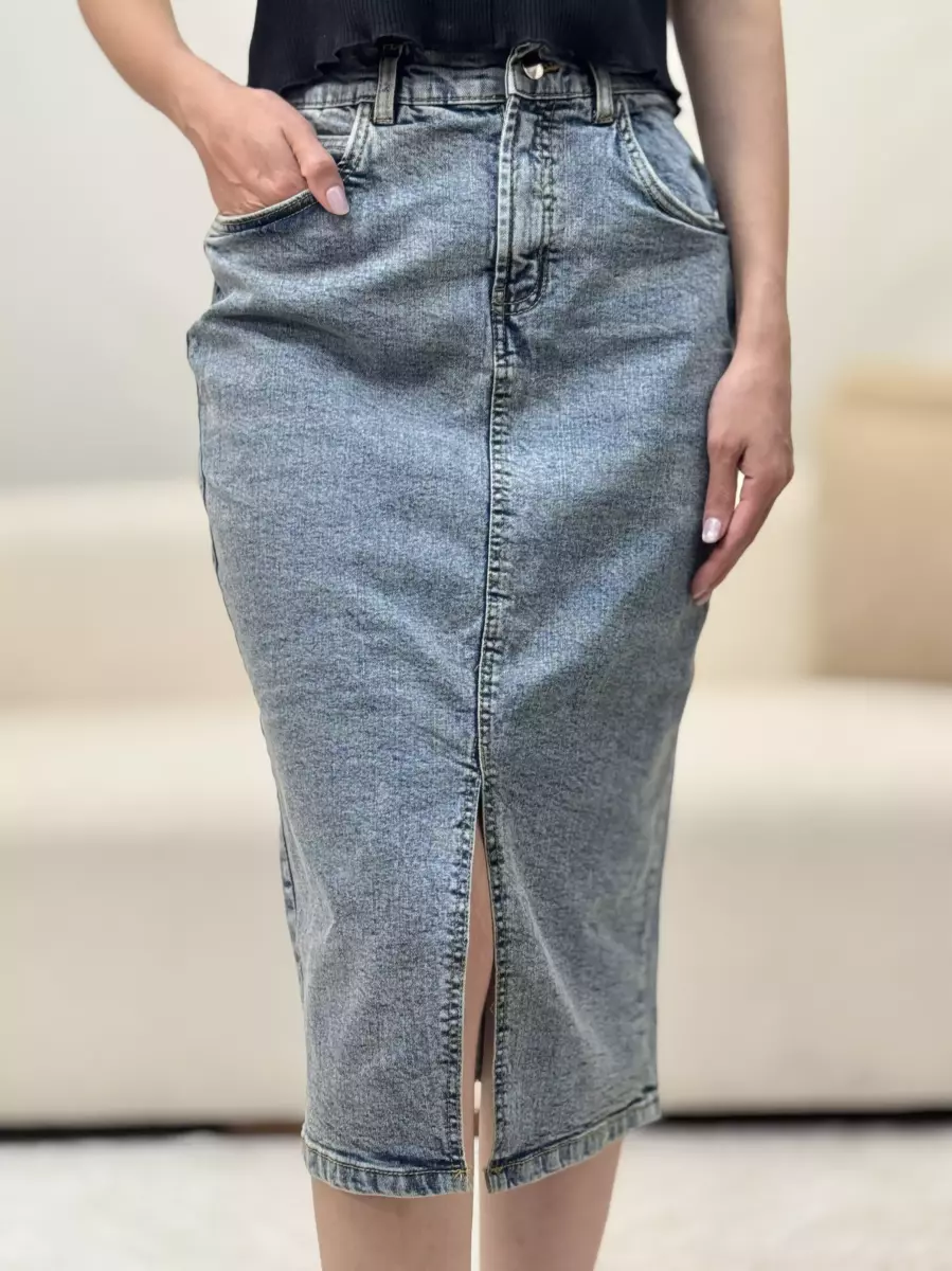 دامن جین دو جیب