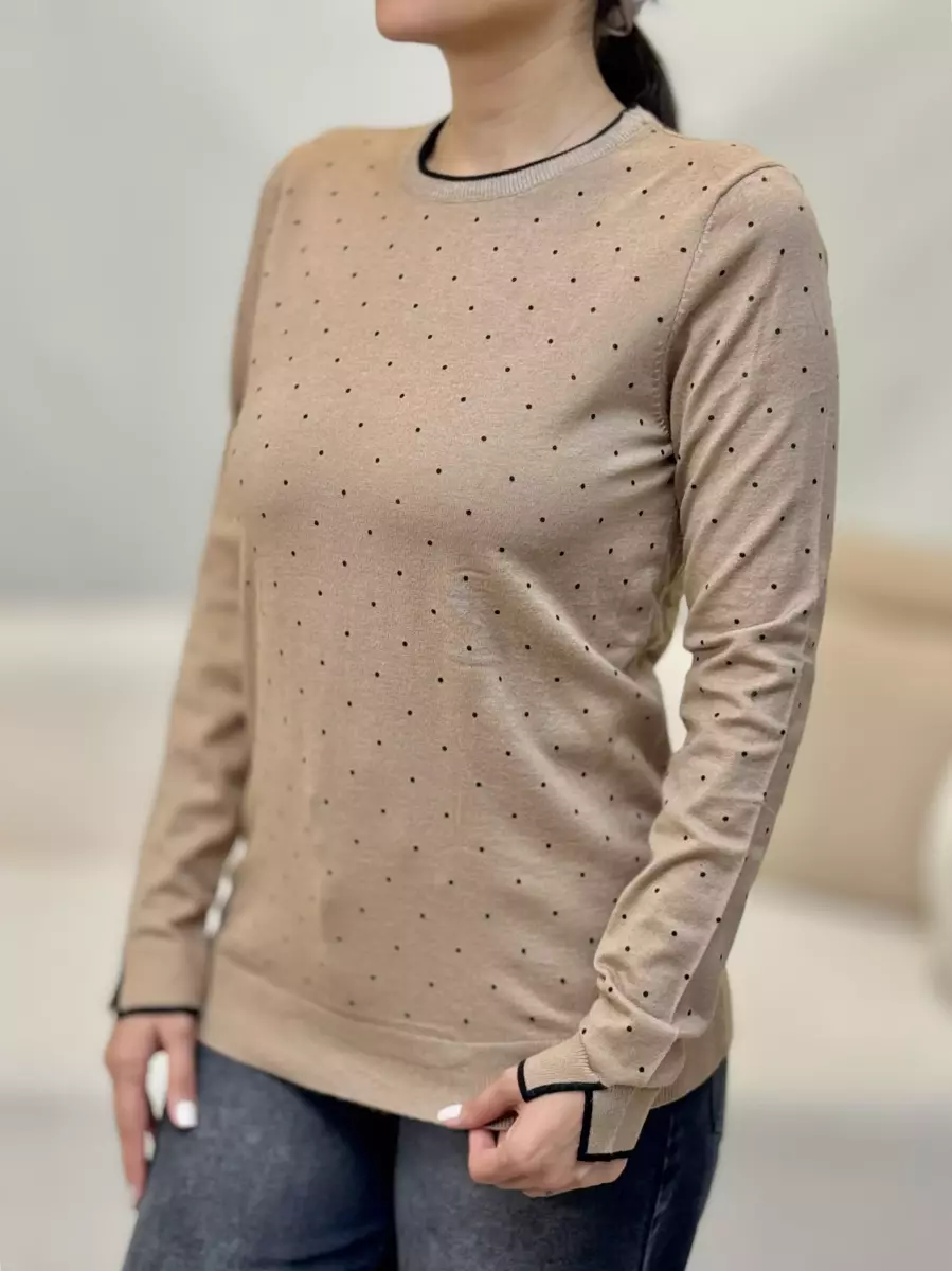 بافت خال دار آستین بلند