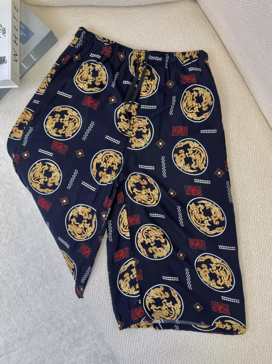 شلوار طرح اژدها (مشکی-سرمه ای)