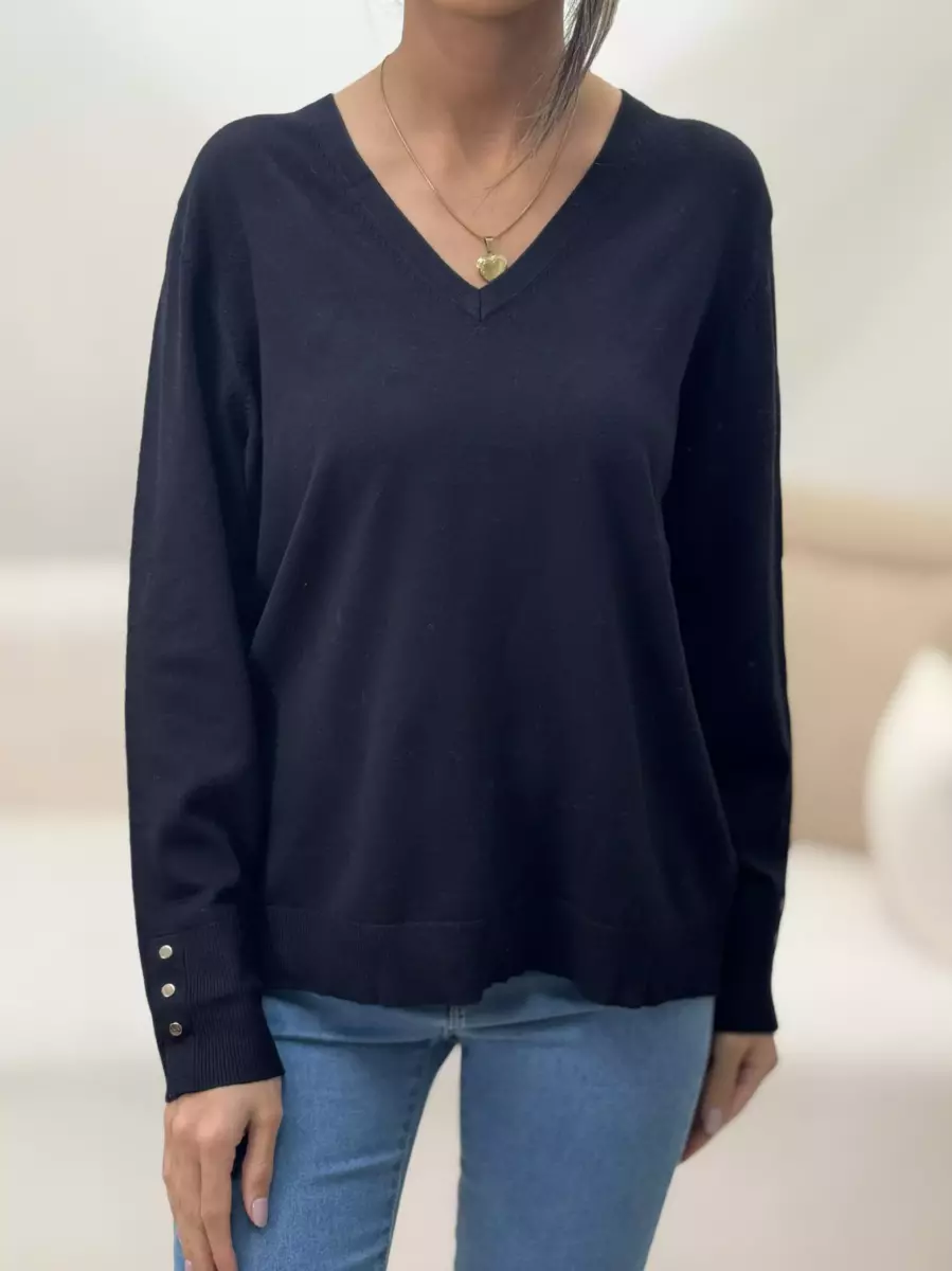 بافت یقه هفت آستین دکمه