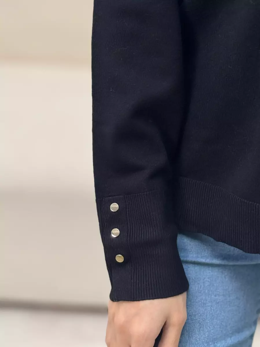 بافت یقه هفت آستین دکمه