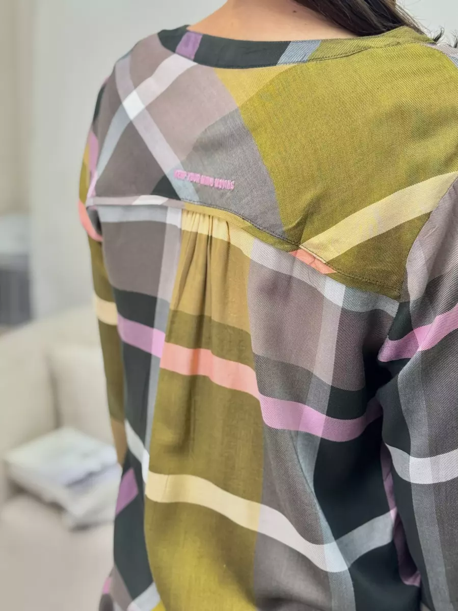 شومیز چهارخانه سبز