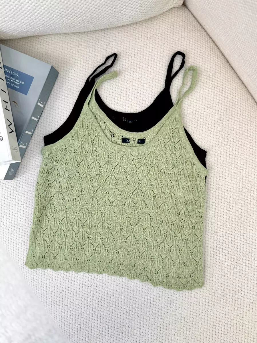 تاپ بافت بندی(سبز-مشکی)