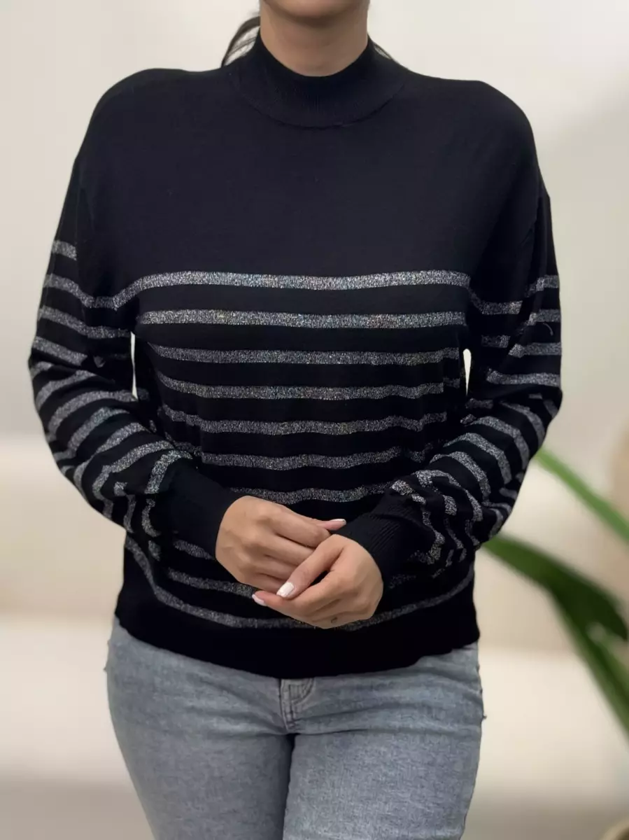 بافت لمه راه راه (مشکی-نسکافه ای)