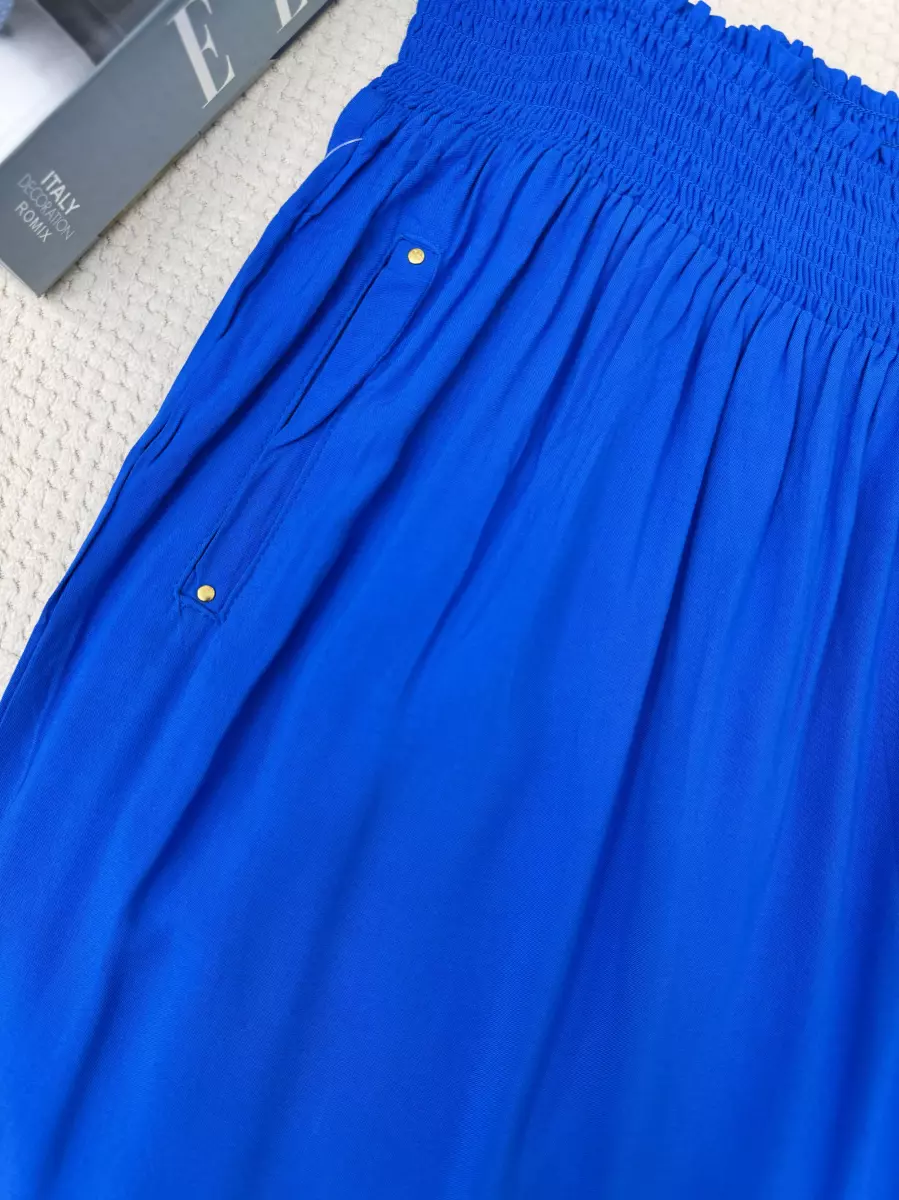 شلوار نخی کمر کشی ساده