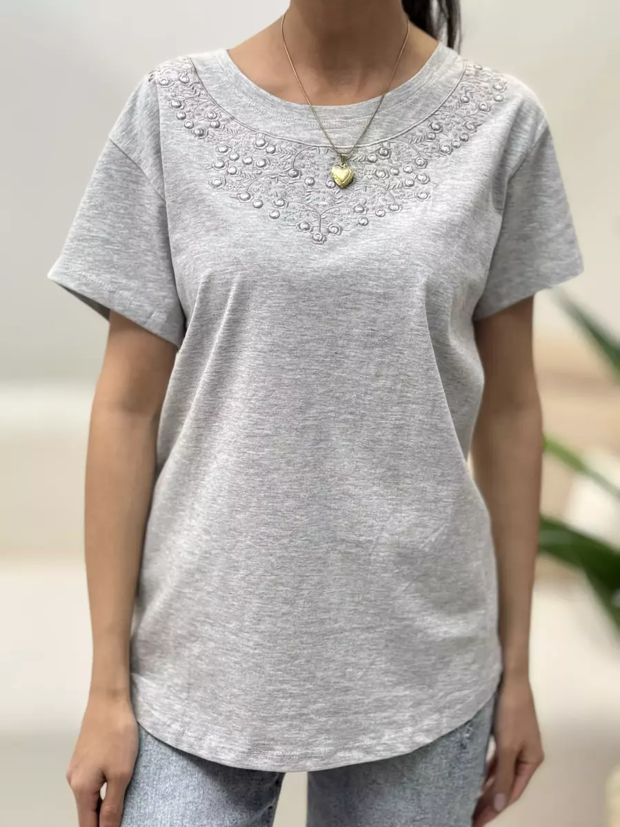 تیشرت یقه آینه کاری (چندرنگ)