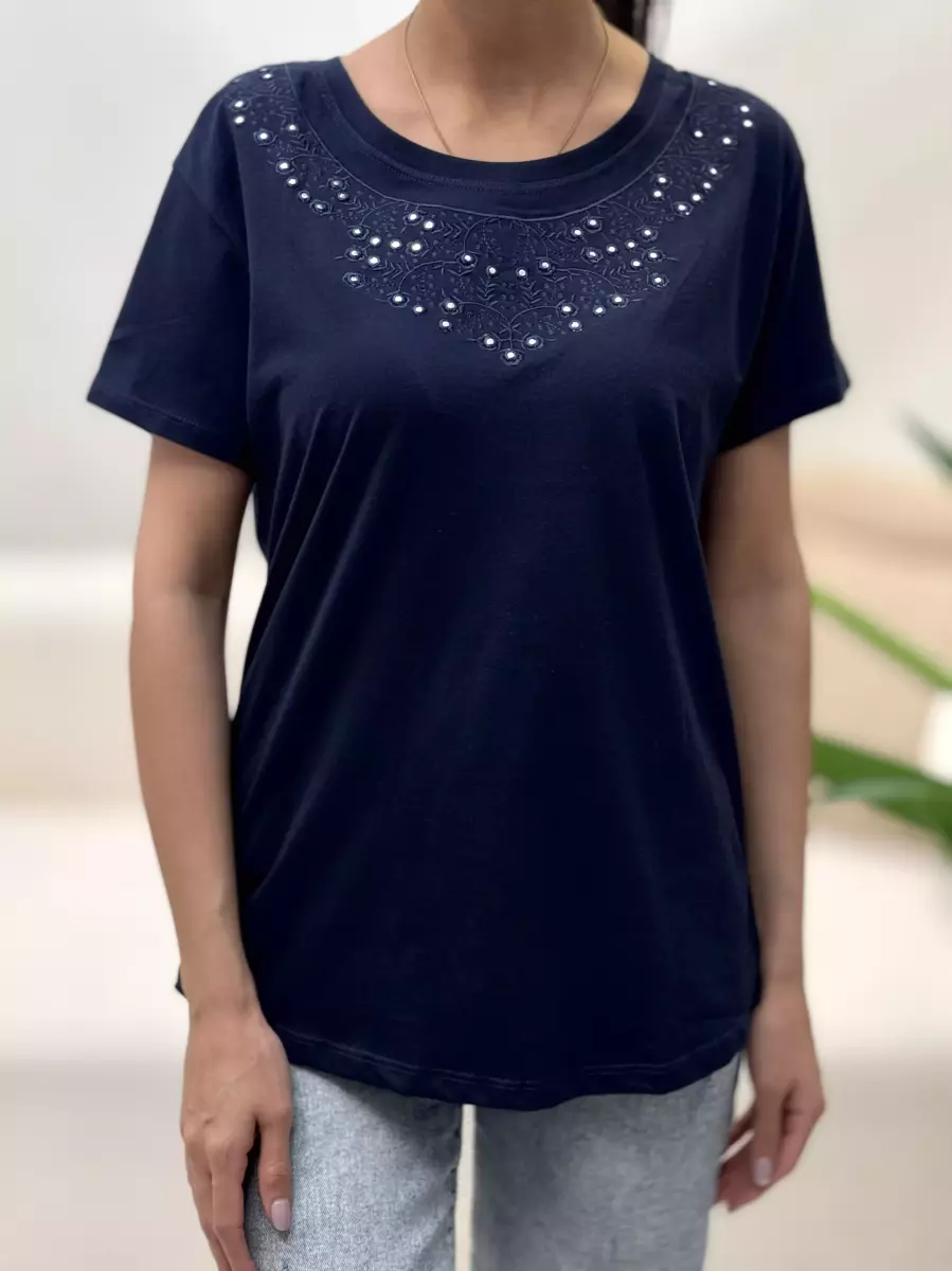 تیشرت یقه آینه کاری (چندرنگ)