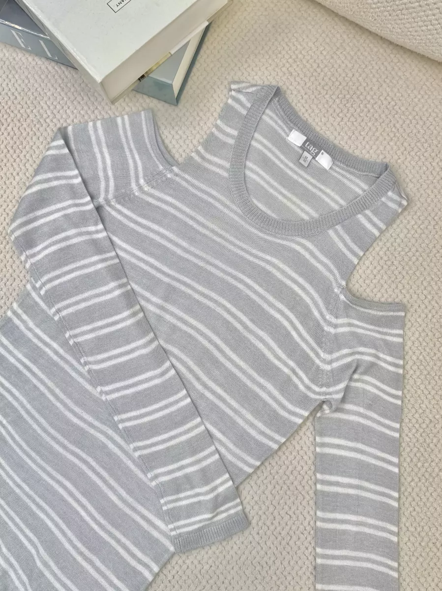 تونیک بافت راه راه طوسی