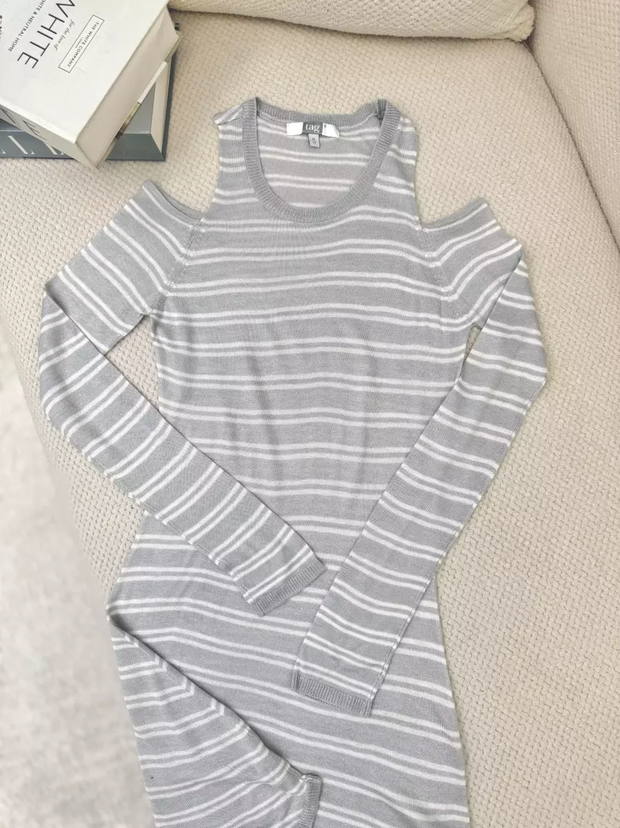 تونیک بافت راه راه طوسی