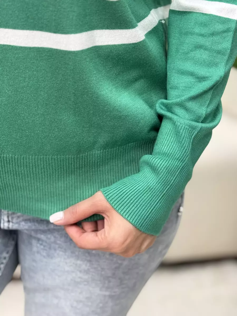 بافت سبز راه راه(سرشانه دکمه)