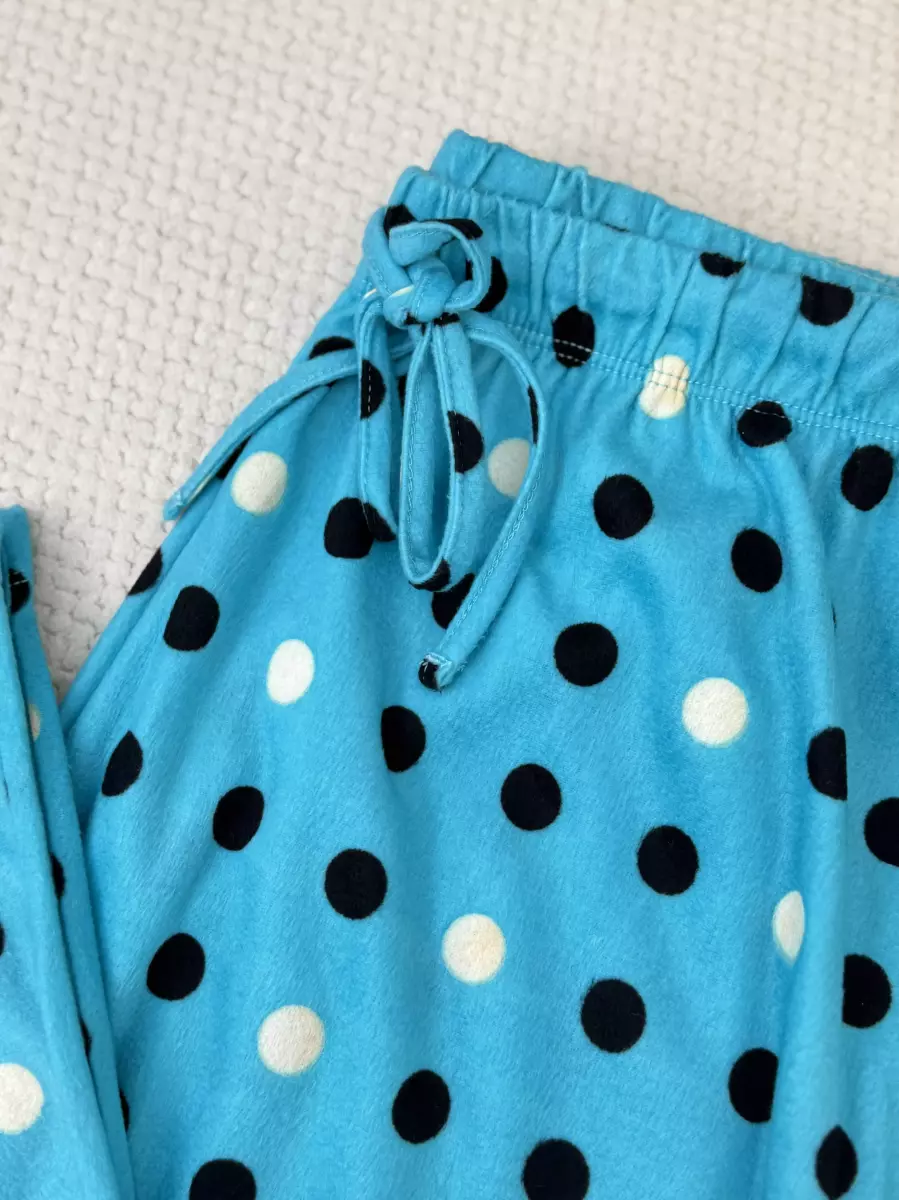 شلوار راحتی آبی خالدار تدی