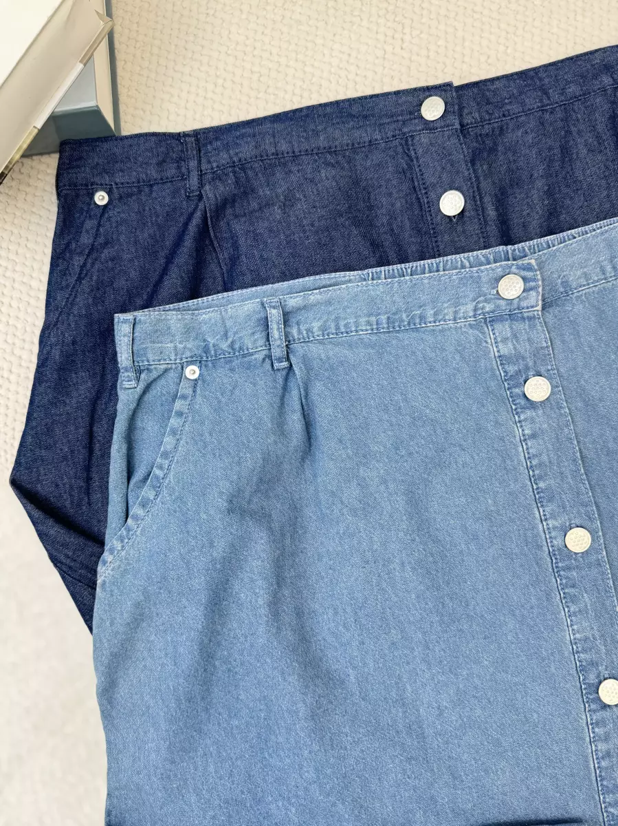 دامن جین جلو دکمه