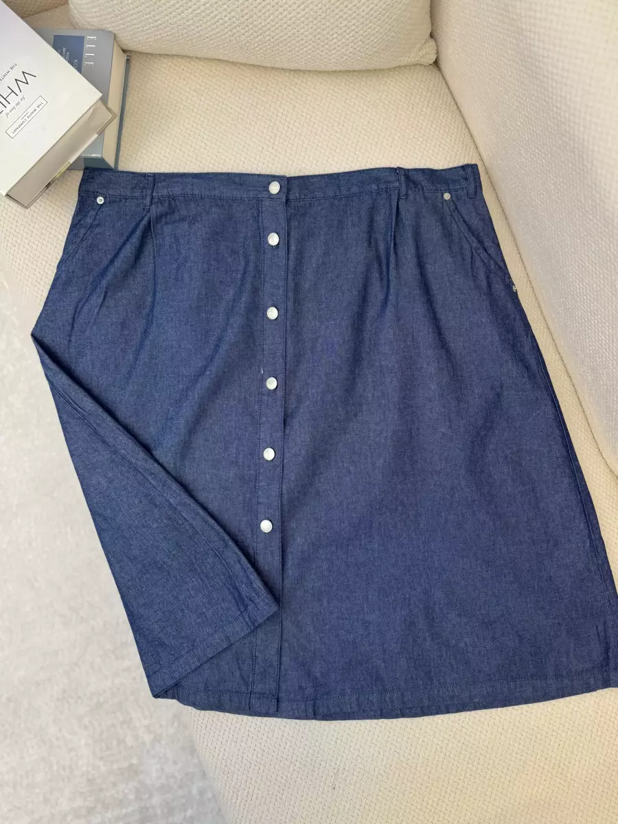 دامن جین جلو دکمه