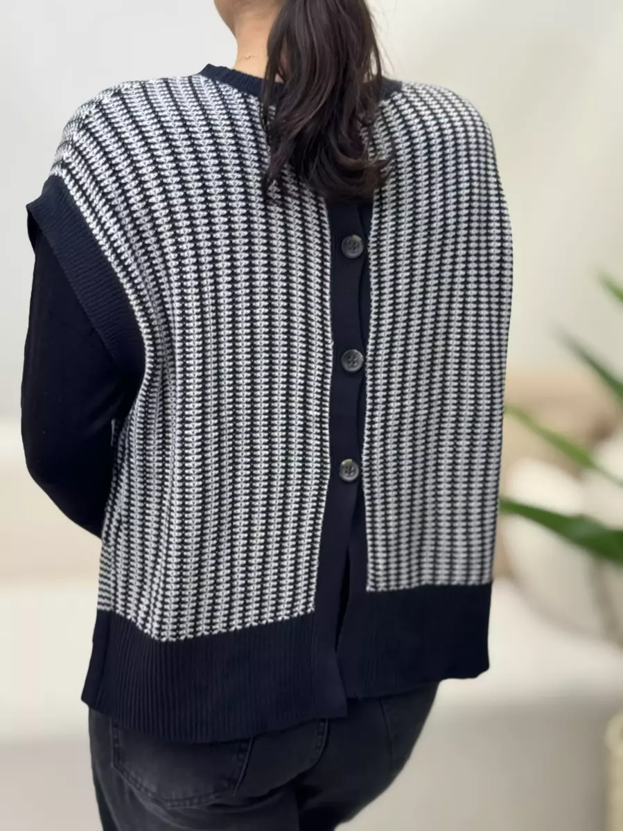 وست بافت پشت دکمه ikka