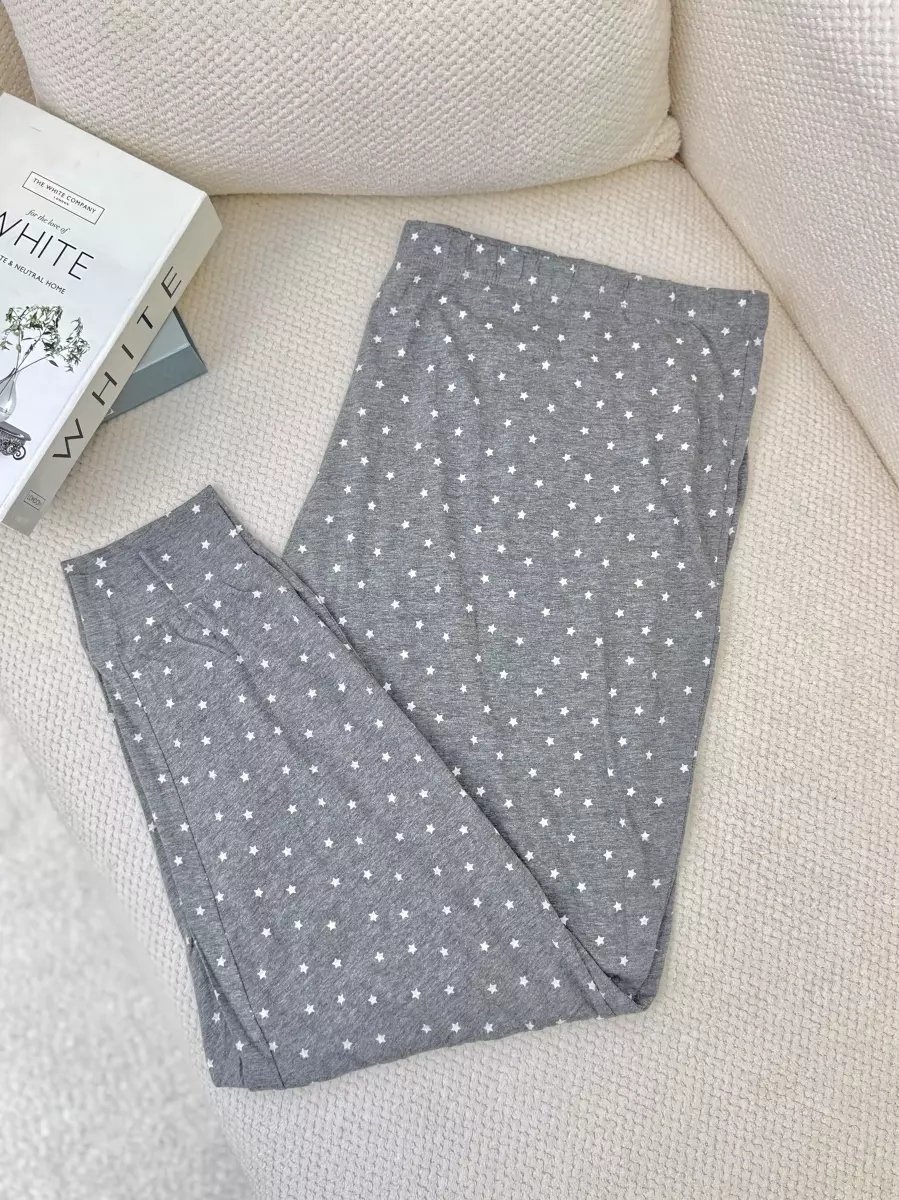 شلوارارحتی طوسی طرح ستاره