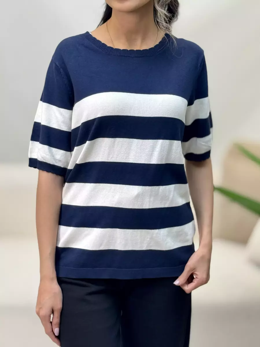 بافت راه راه سفید سرمه ای